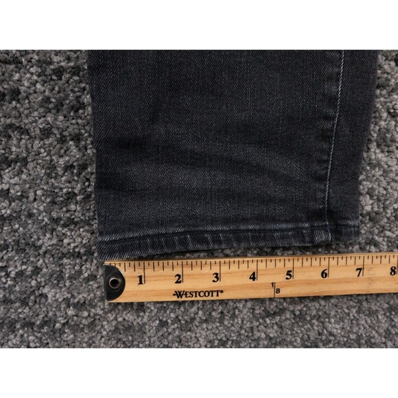 American Eagle Jeans Mens 33x34 Black  Slim Fit Distressed Stretch Denim Preppy - Picture 11 of 15